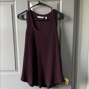 Athleta Ribbed Swing Tank - Plum